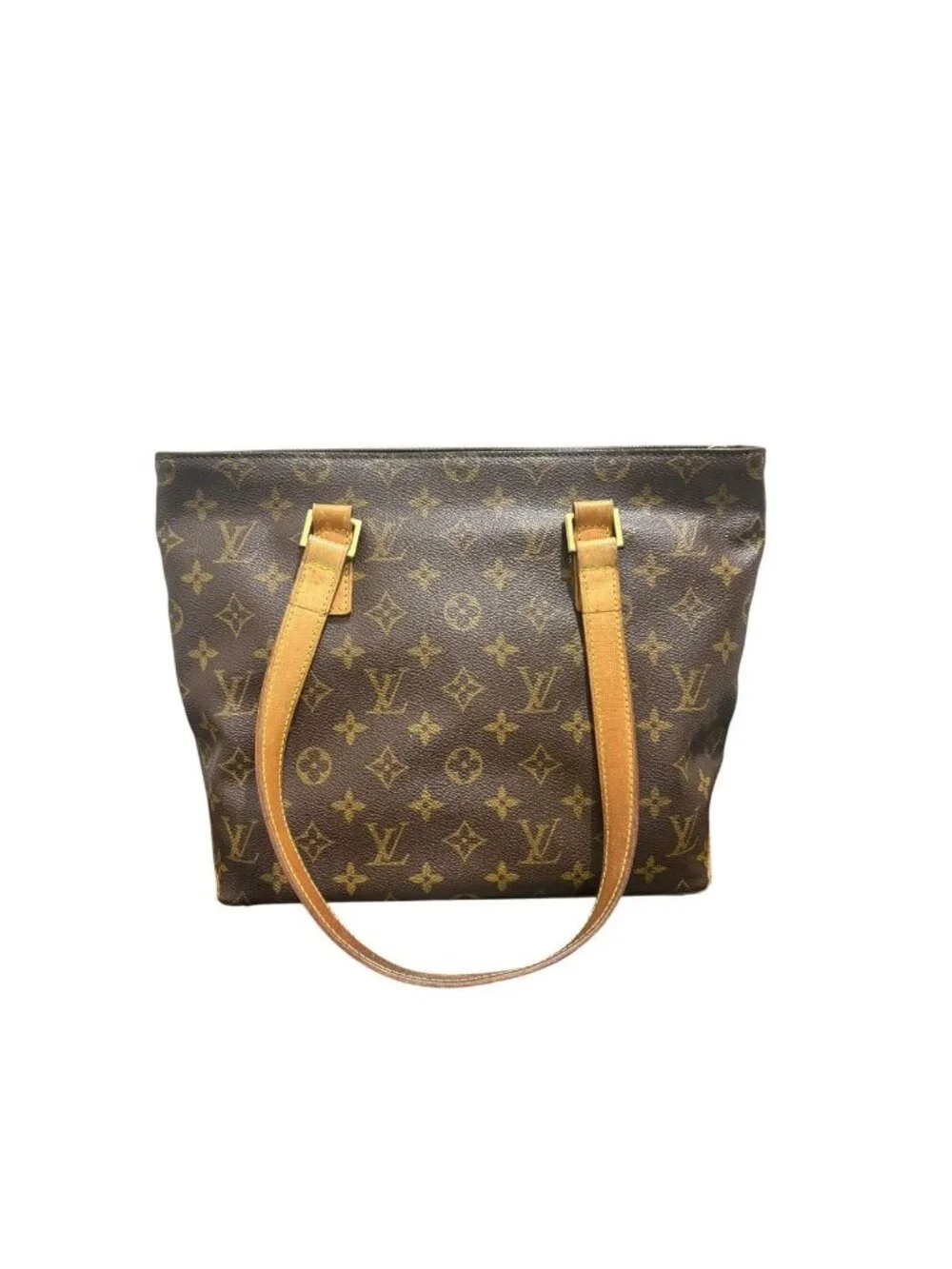 Louis Vuitton Monogram Cabas Piano Brown Leather Tote Bag